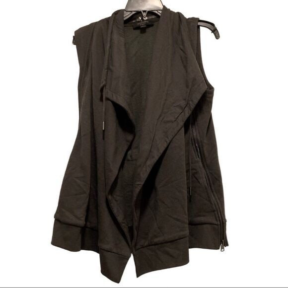 All Saints Fera Jersey Sweatshirt Vest - Picture 3 of 6